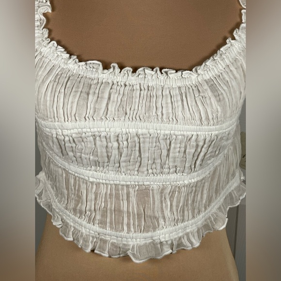 Free‎ People FP One Cheri Smocked Crop Top Medium NWT - Picture 8 of 10
